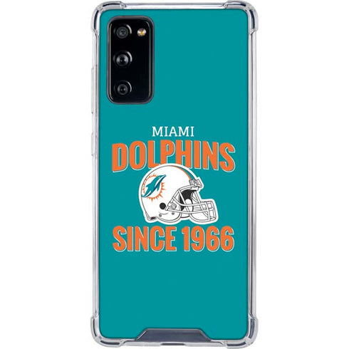 NFL Miami Dolphins Helmet Galaxy S20 FE Clear Case